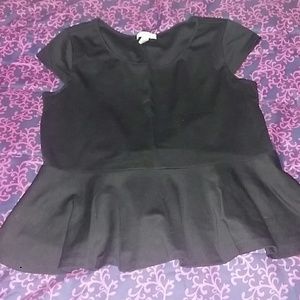 Black peplum top