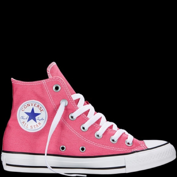 Pink hightop Converse