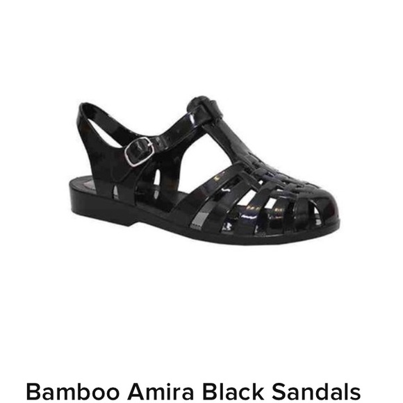 Black Jelly Amira Sandals