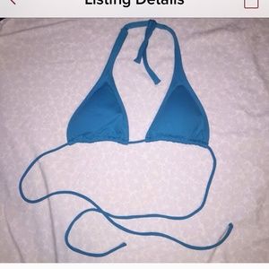San Lorenzo Blue padded triangle bikini top