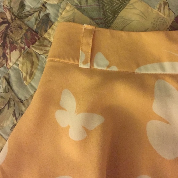 Peach Butterfly Skater Skirt - Picture 2 of 4