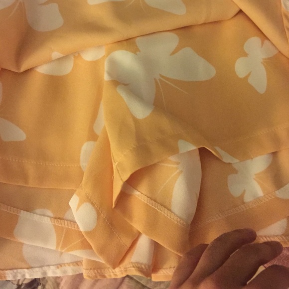 Peach Butterfly Skater Skirt - Picture 3 of 4