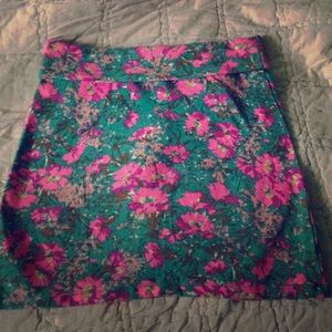 Floral stretch skirt