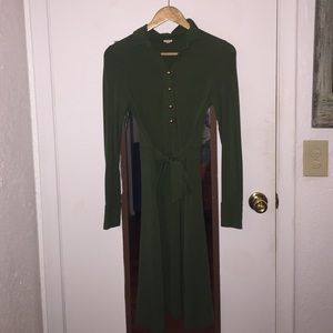 Green Jcrew dress! With gold bottons