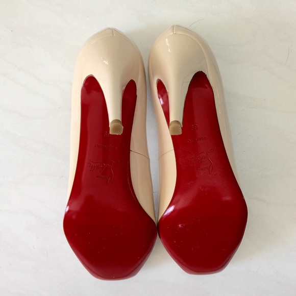 Authentic Christian Louboutin Nude Patent Heels - Picture 4 of 4