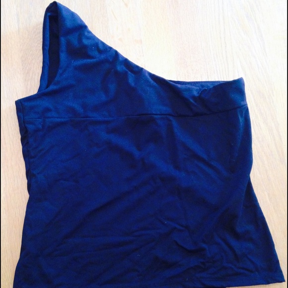 Black Cache One Shoulder Tank Top. Sz L. 🌺🌴🌺 - Picture 2 of 3