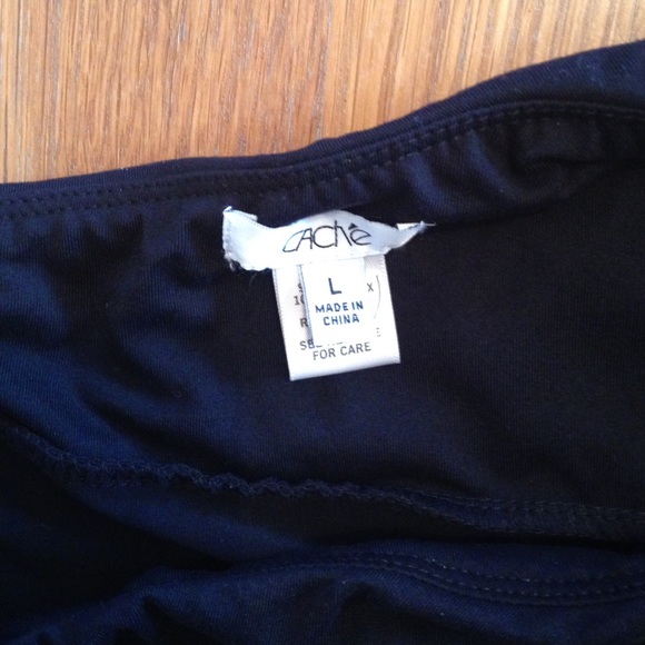 Black Cache One Shoulder Tank Top. Sz L. 🌺🌴🌺 - Picture 3 of 3