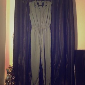 Army green one piece pant set