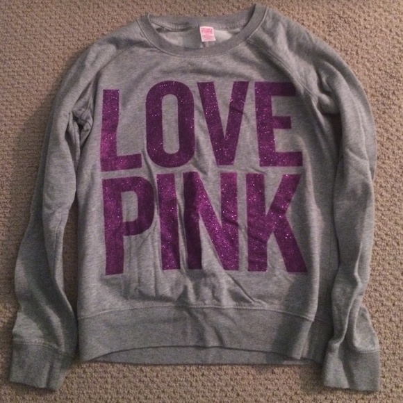 Love Pink Grey Sweatshirt