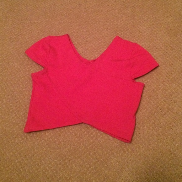 Pink crop top xs