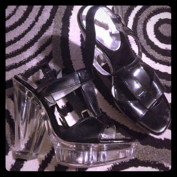 Jessica Simpson clear heel open toe