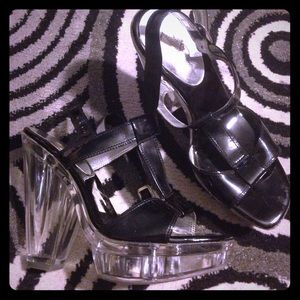 Jessica Simpson clear heel open toe