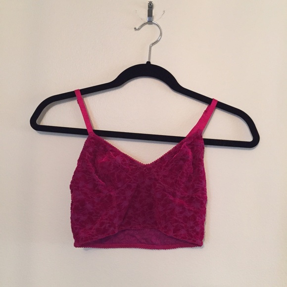 FREE PEOPLE Velvet bra/ cropped tank
