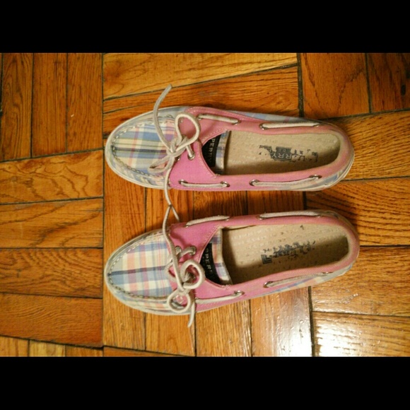 Pink Plaid Sperry Shoes