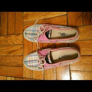 Pink Plaid Sperry Shoes