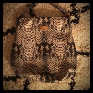 Marc Jacobs Lil Ulkita Faux Python Shoulder Bag