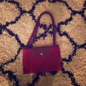 Long Champ Red Tote- Le Pliage Large Shoulder Bag
