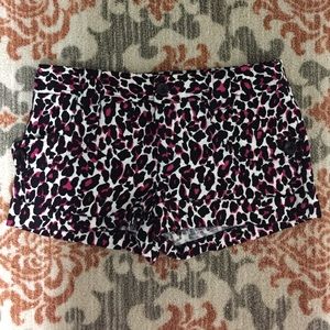 Leopard Print Cotton Shorts