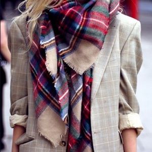 Zara Plaid Tartan Scarf
