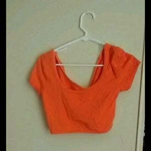 Peach crop top