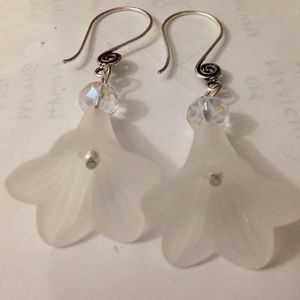 Handmade lily earrings
