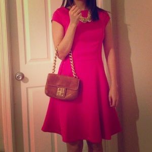 Hot pink skater dress