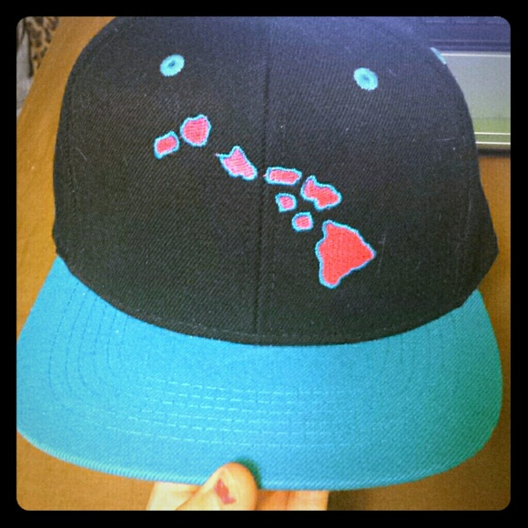 Custom Made Hawaiian Islands Snap Back Hat