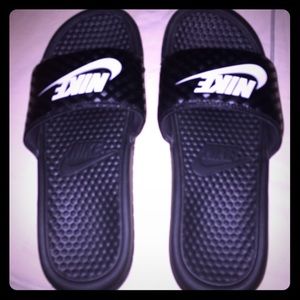 Worn one time Nike slip ons!