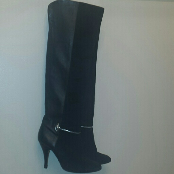 Black high heel boots