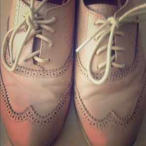 Tan oxfords