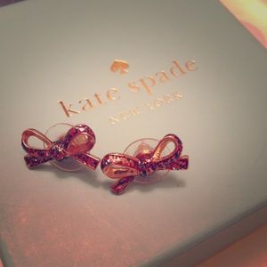 Kate Spade Multi Glitter Bow Studs Earrings
