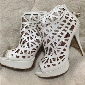 Gorgeous White Cut-Out Heels