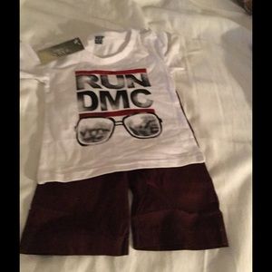 Boys short set. Run DMC  tshirt and shorts