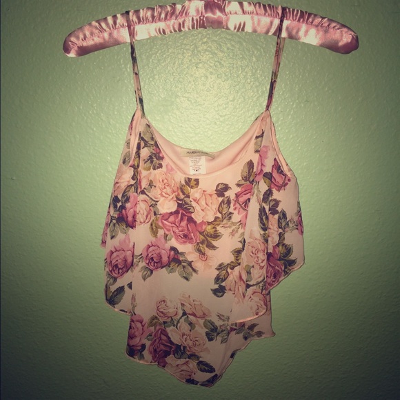 Floral Chiffon Crop Top