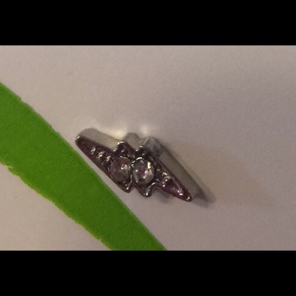 Lightning bolt charm for floating locket