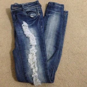 Distressed denim