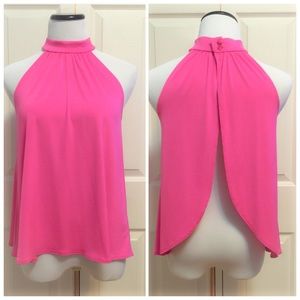 Very nice pink halter top with open back