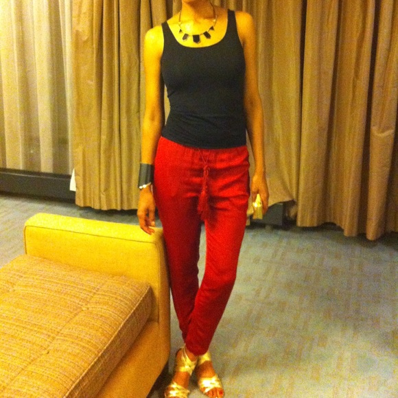 Silky Red H&M pants