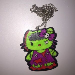 Hello Kitty Zombie Necklace Kawaii