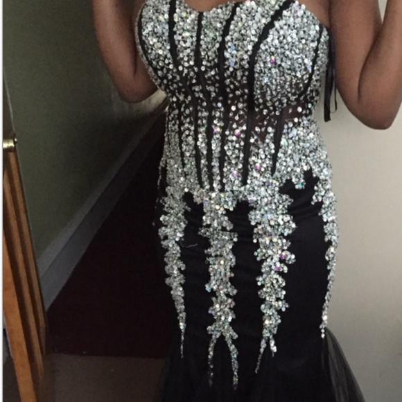 Gorgeous black prom gown