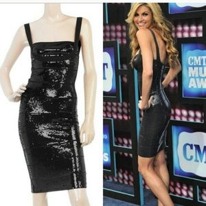 Sexy Black sequin bandage dress