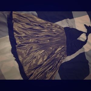 Black and gold cocktail dress