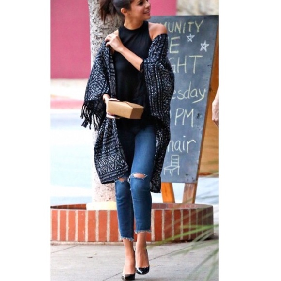 Free People Jackets & Blazers - Free people fringe kimono cardigan