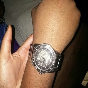 Armitron silver men watch with detailing