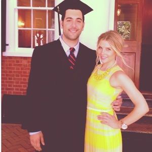 French Connection Yellow Pleated Chiffon Maxi