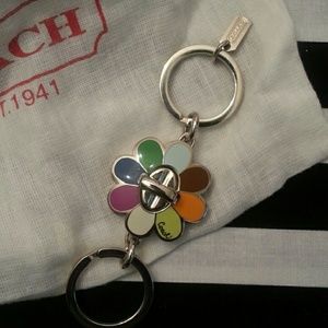 Coach legacy  flower valet key fob