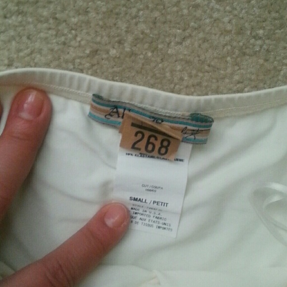 Club/party Ivory tube top with silver beading - Picture 3 of 4