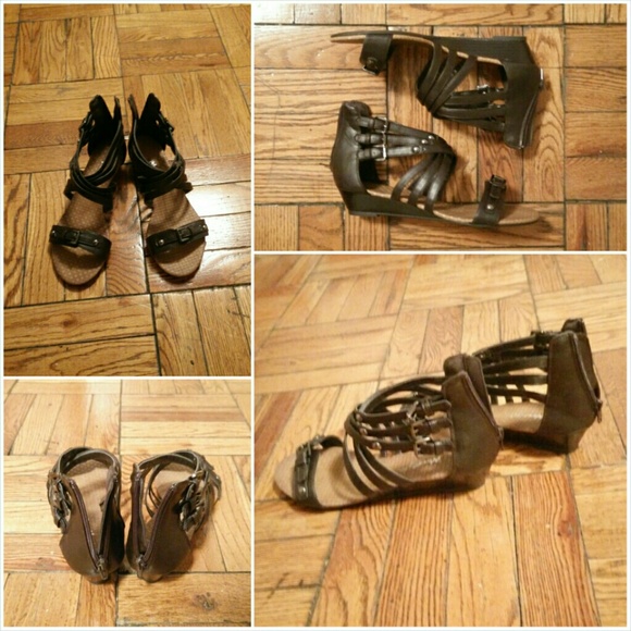 Brown Sandals w/ Small Wedge