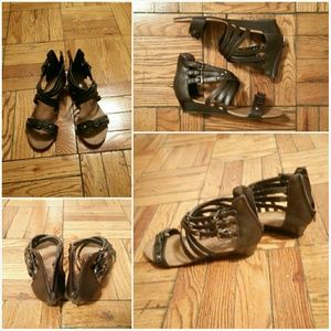 Brown Sandals w/ Small Wedge