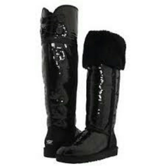 black knee high ugg boots